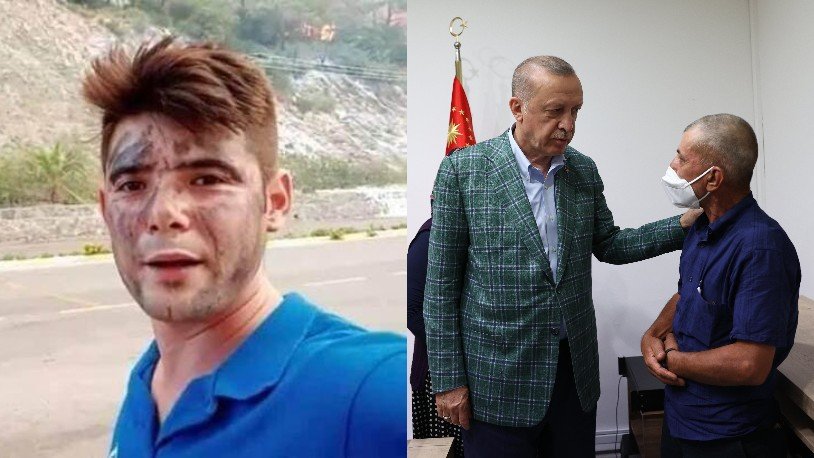 Erdoğan, yangında yaşamını yitiren Şahin Akdemir'in ailesini ayağına mı getirtti?
