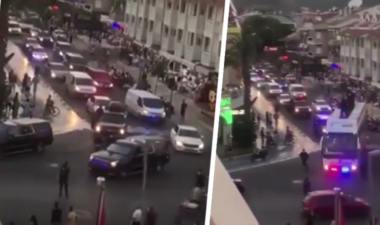 Yok artık! Erdoğan'ın konvoyu için yangın bölgesinde trafik böyle kapatıldı