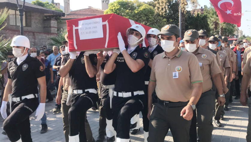 Şehit orman işçisi Yaşar Cinbaş için Manisa'da tören düzenlendi