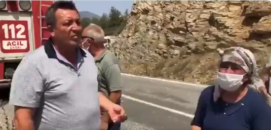 Yangın bölgesindeki yurttaş Erdoğan'a tepki gösterdi: "Böyle başkan olur mu?"