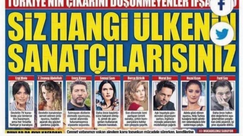 Yeni Asır sanatçıları hedef göstermişti... Oyuncular Sendikası'ndan açıklama