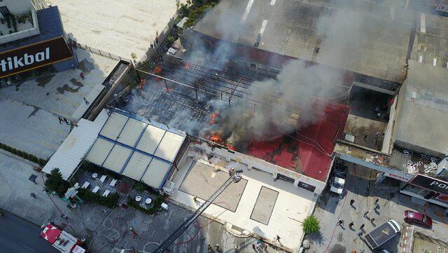 Kartal’da bir restoran alevler içinde kaldı