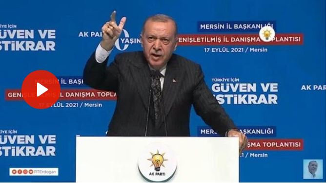 Erdoğan, Mersin’de Rabia işaretini yapamadı