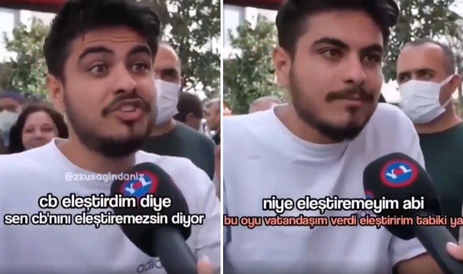 Erdoğan'ı eleştiren genç: Gökten mi İndi Vahiy mi İndi Ona?