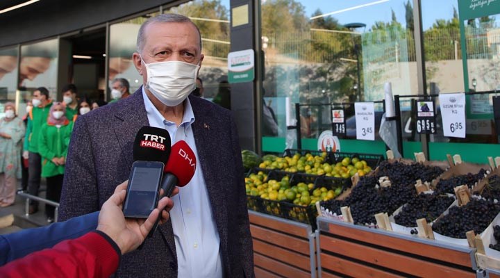 Erdoğan kooperatif teftişine çıktı: "Şu anda da bizzat buradan yaptığım alışverişle mutluyum”
