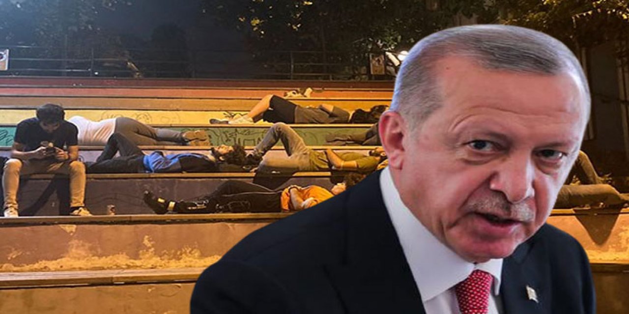 Erdoğan yine şaşırtmadı: Parklarda bankların üzerinde yatanlar terörist