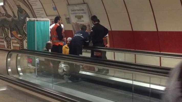 Taksim metrosunda korkunç olay