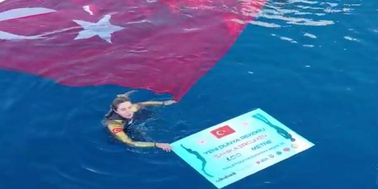 Milli dalgıç Şahika Ercümen yeni dünya rekorunu kırdı!