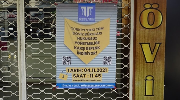 81 ilde ortak eylem: Döviz büroları kepenk kapattı