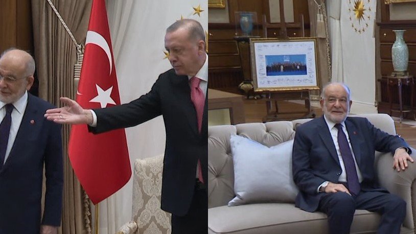 Erdoğan, Saadet Partisi liderini yanındaki koltuğa oturtmadı