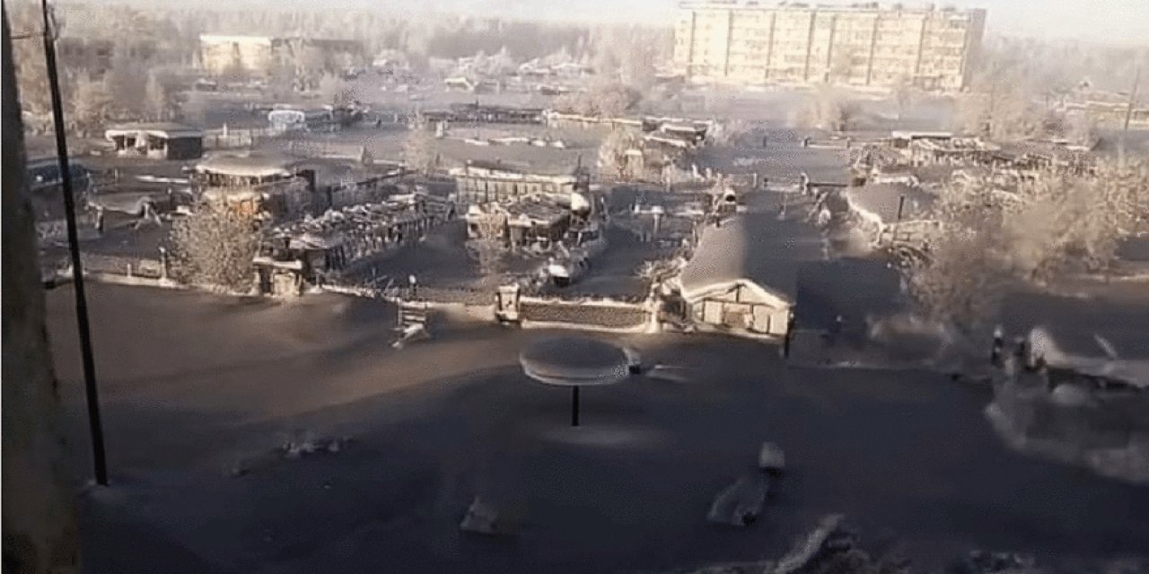 Siyah kar yağdı! Görüntü sosyal medyada viral oldu