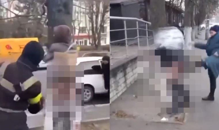 Ukrayna'da yağmacılara sert ceza: Çırılçıplak darbedildi