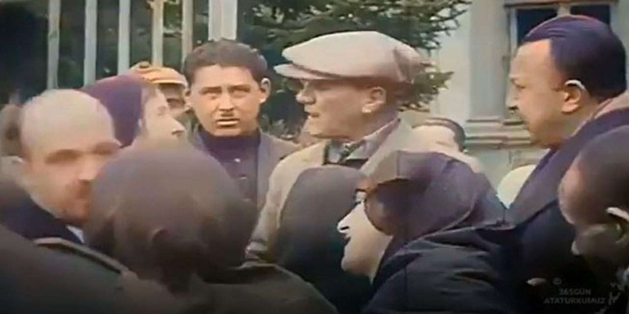 İlk kez göreceğiniz Atatürk videosu ortaya çıktı! Sosyal medyada viral oldu...