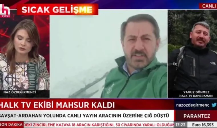 Mahsur kalan Halk TV ekibi kurtarıldı