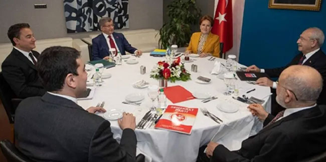 6 muhalefet partisi Cumhurbaşkanı adayı için anlaştı!