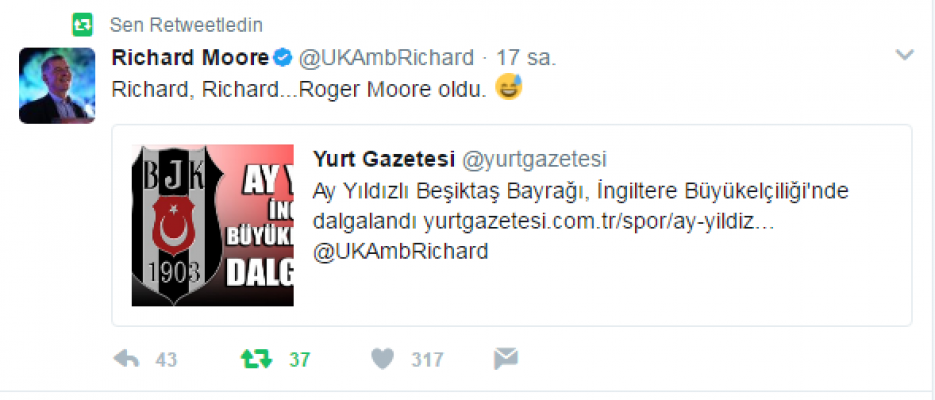Büyükelçi'den ince espiri