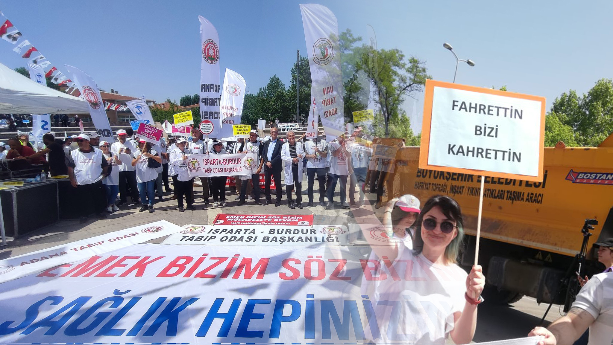 Sağlık çalışanlarından 'Beyaz Miting'... Ankara'dan Fahrettin Koca'ya seslendiler
