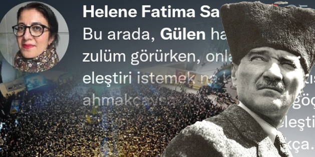 Kendine Norveçli diyen kadın İzmir Marşı okuyan öğrencileri hedef aldı