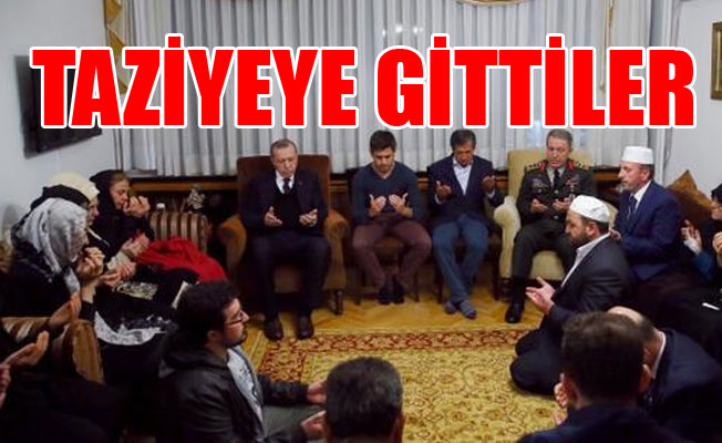 Cumhurbaşkanı Erdoğan ve Akar'dan şehit evine ziyaret