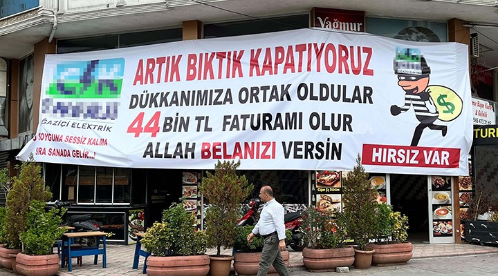 Esenyurt'ta esnaf 44 bin TL'lik faturaya isyan etti: "Hırsız var... Allah belanızı versin!"