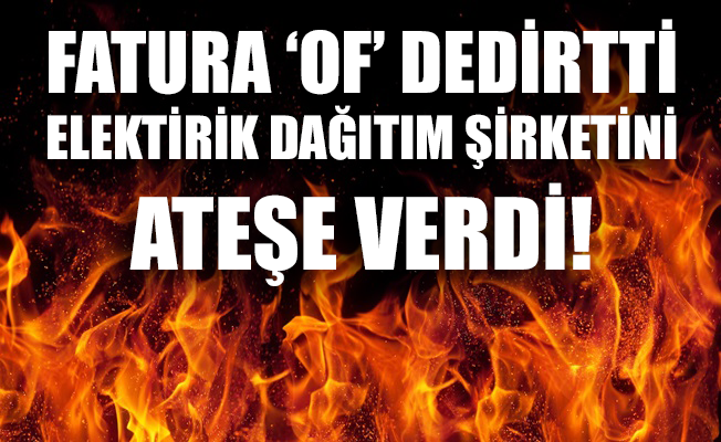 Faturayı yüksek bulan vatandaş, elektrik dağıtım şirketini yaktı