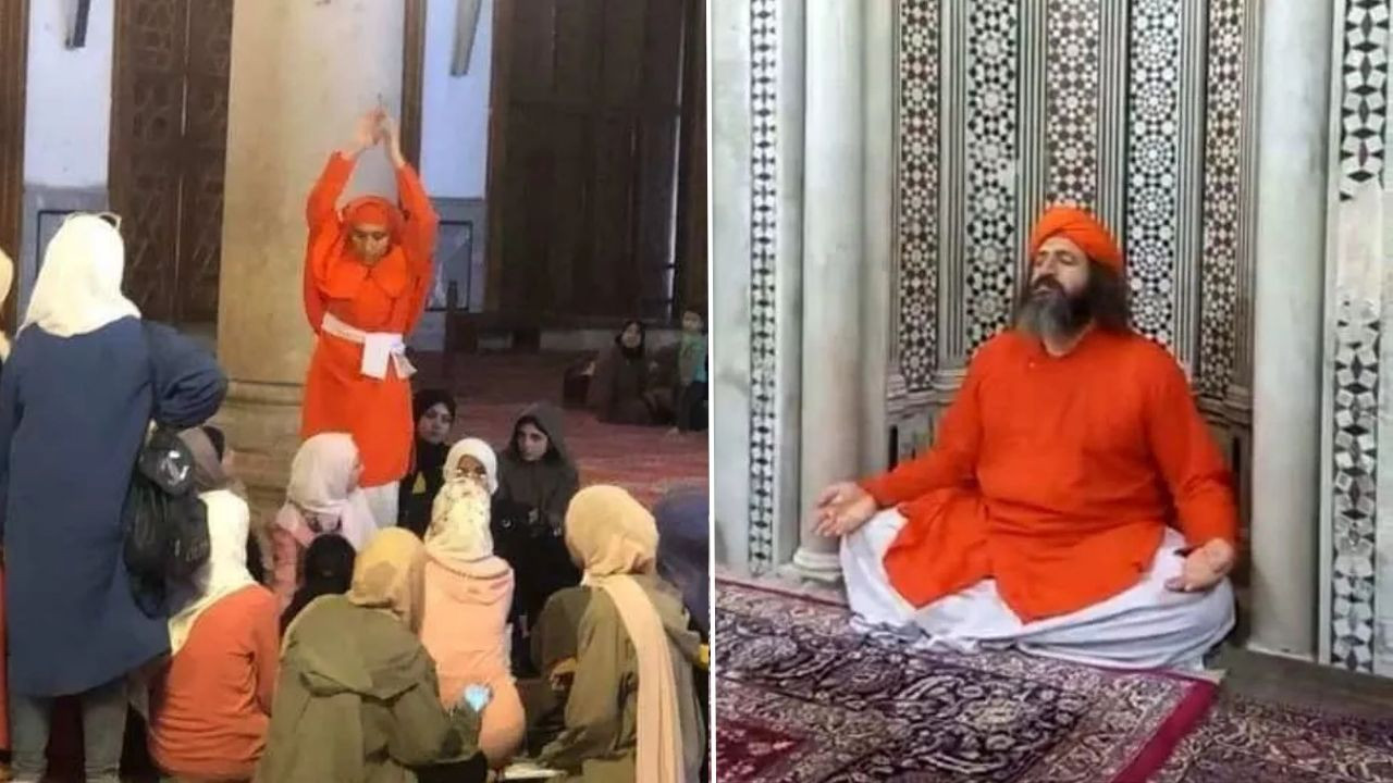 Camide Budist ayini! Mihrapta yoga, caminin ortasında dans...