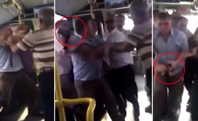 Metrobüs kavgasında silahlı tehdit!