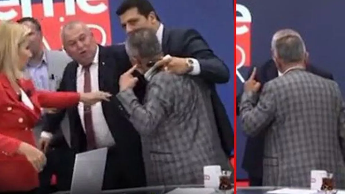 Demokrat Partili Cemal Enginyurt ve Latif Şimşek canlı yayında birbirine girdi