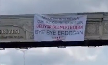 CHP'li Başkan 'Bye bye Erdoğan' pankartı için emniyete çağrıldı