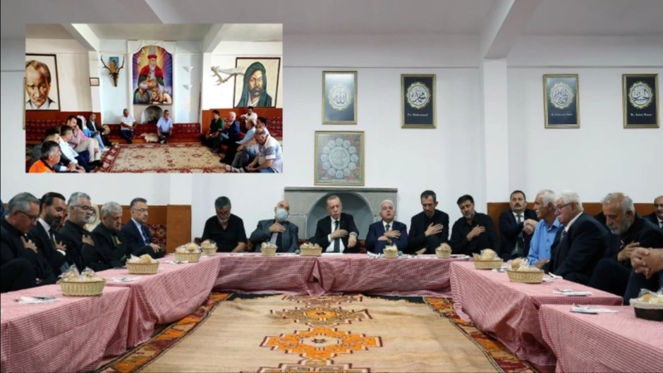 Erdoğan'ın ziyaret ettiği cemevinde Hz. Ali ve Atatürk resmi neden kaldırıldı?