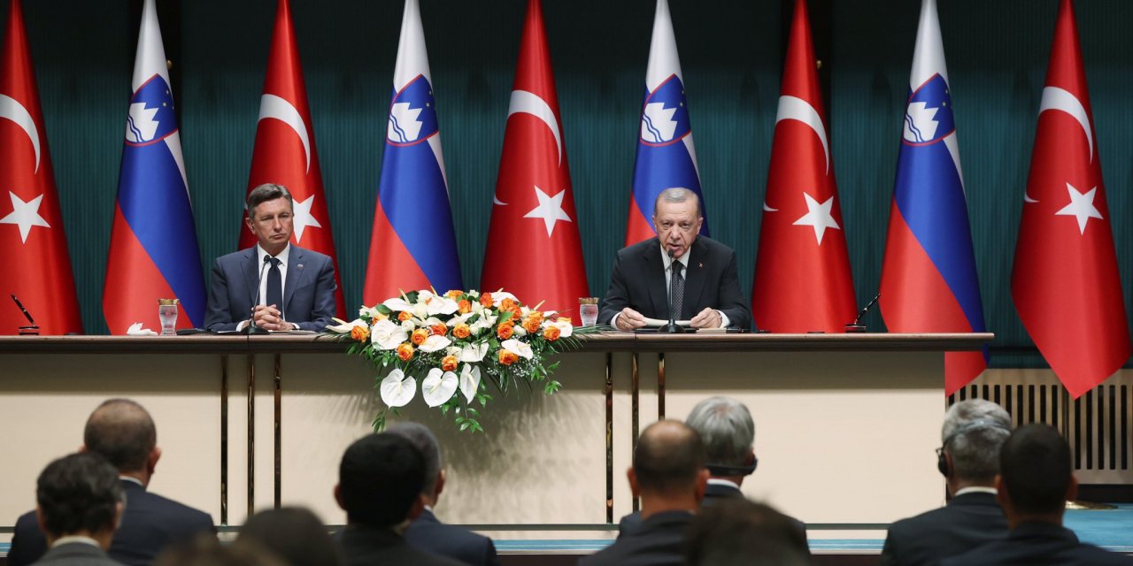 Erdoğan-Pahor ortak basın toplantısı: "Savaş güneye ya da Balkanlara inebilir"