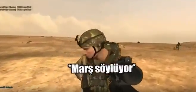 Oyunda karşılaştığı Macar'a Komando Marşı öğreten Türk!