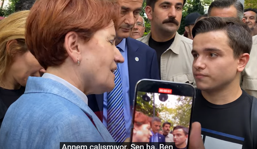 Genç öğrenci gözleri dola dola Meral Akşener'e dert yandı: "Ağlıyorum, ben kantinde ne yiyeceğim diyorum?"