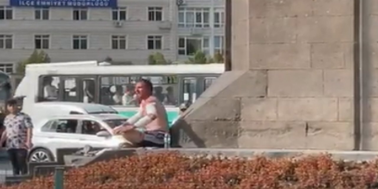 Kayseri Meydanı'nda bir vatandaş açlıktan kendini kesti!