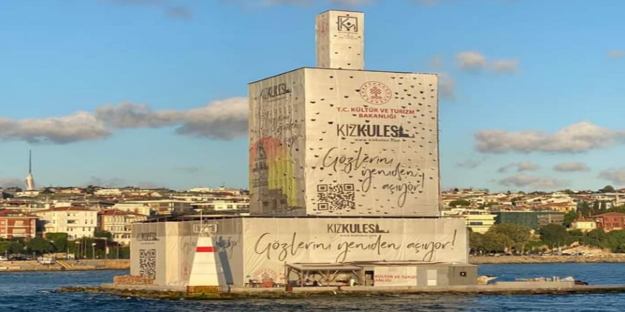Kız Kulesi'nin içinden fotoğraf paylaştılar!