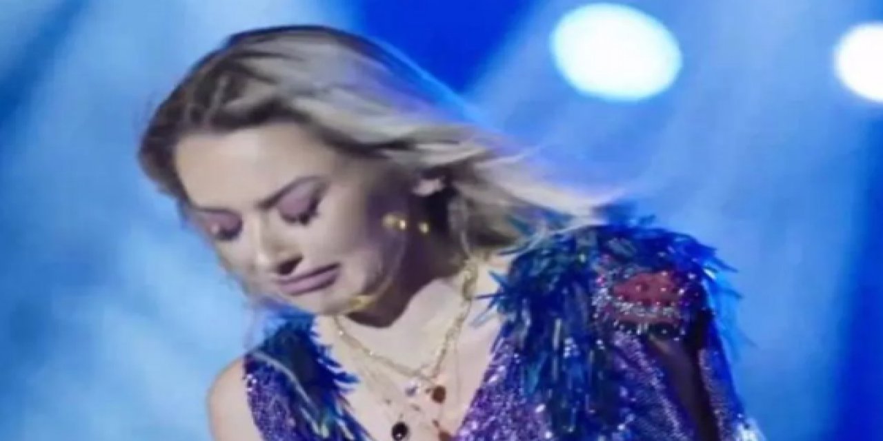 Hadise konserde bir anda ağlamaya başladı