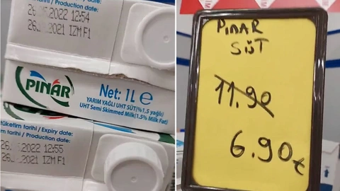 Market müşterisi paylaştı:  Tarihi geçmiş sütlerin son kullanma tarihleri silindi
