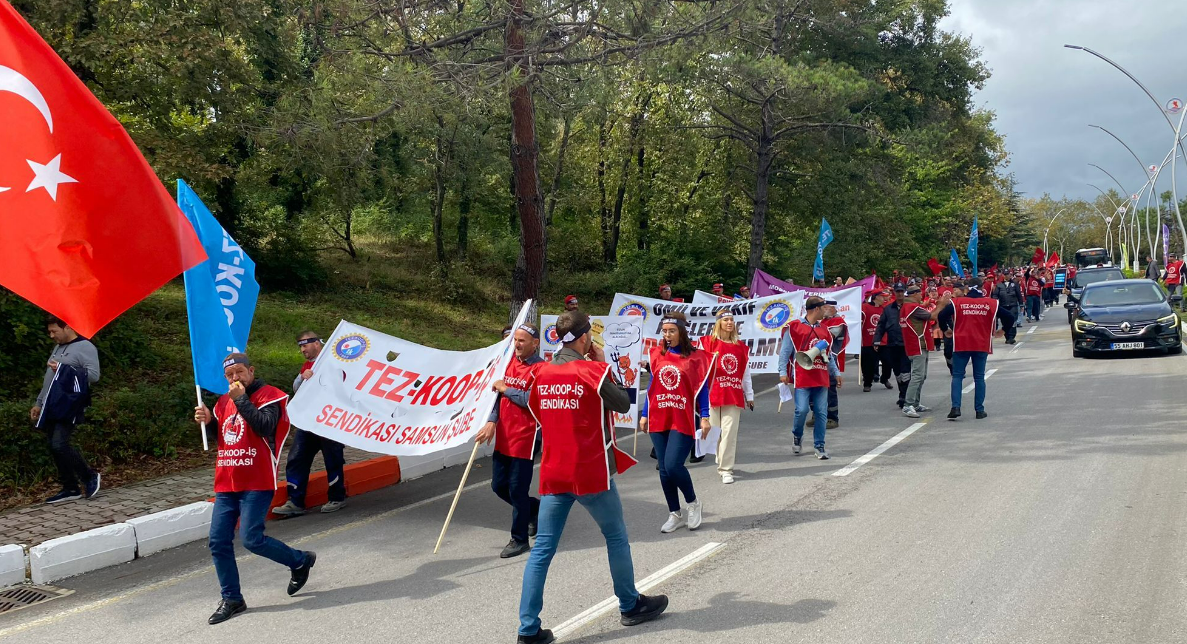 OMÜ'de eylemler devam ediyor! İşçiler hakkını istiyor