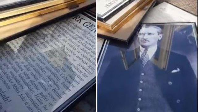 Okul müdürü, Atatürk portresini hurdacıya sattı! Görüntüler tepki yarattı