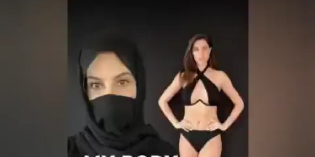 İran'da Mahsa Amini protestolarına destek için soyundu