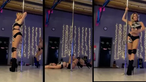 Ünlü oyuncunun direk dansı göz doldurdu