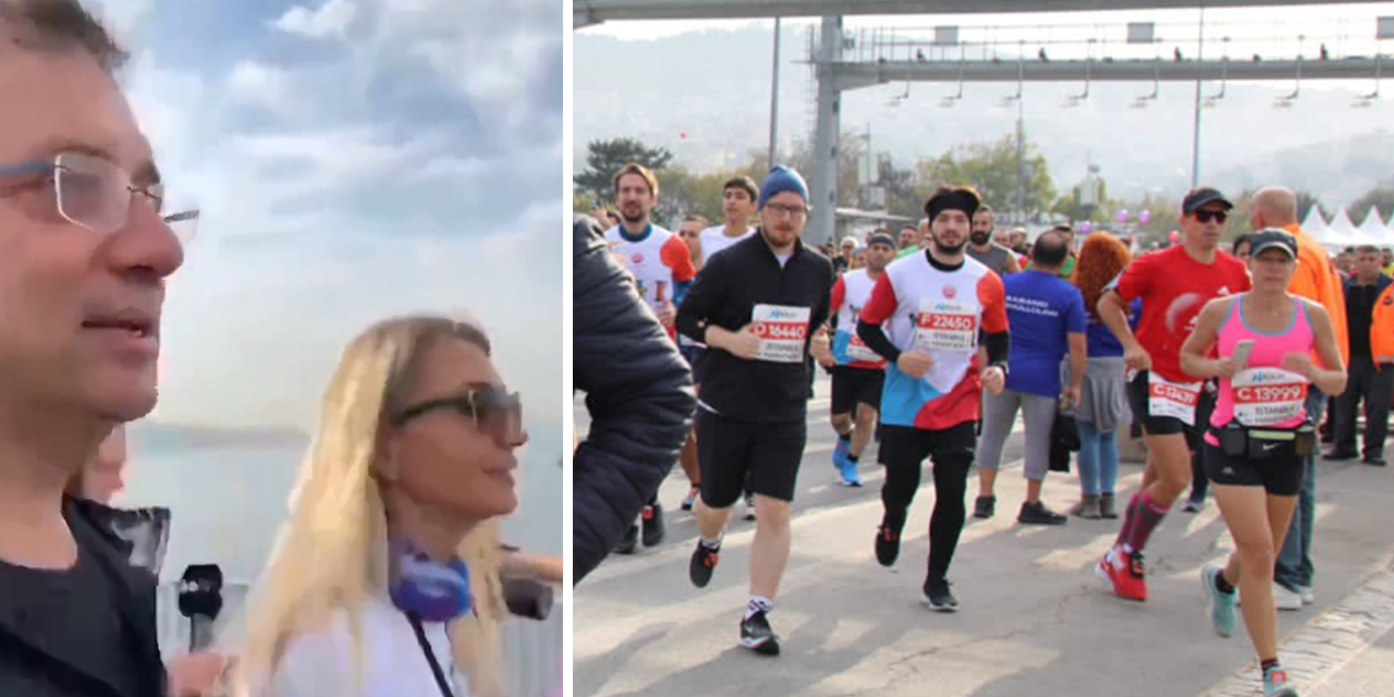 Ekrem İmamoğlu ve Dilek İmamoğlu'ndan renkli maraton koşusu: "Yıllardır ben senin peşinden koştum şimdi de..."