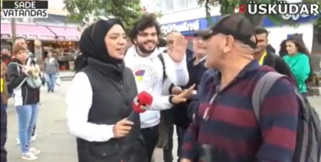 Sokak röportajında "başörtüsü" gerilimi! Ortalık karıştı...