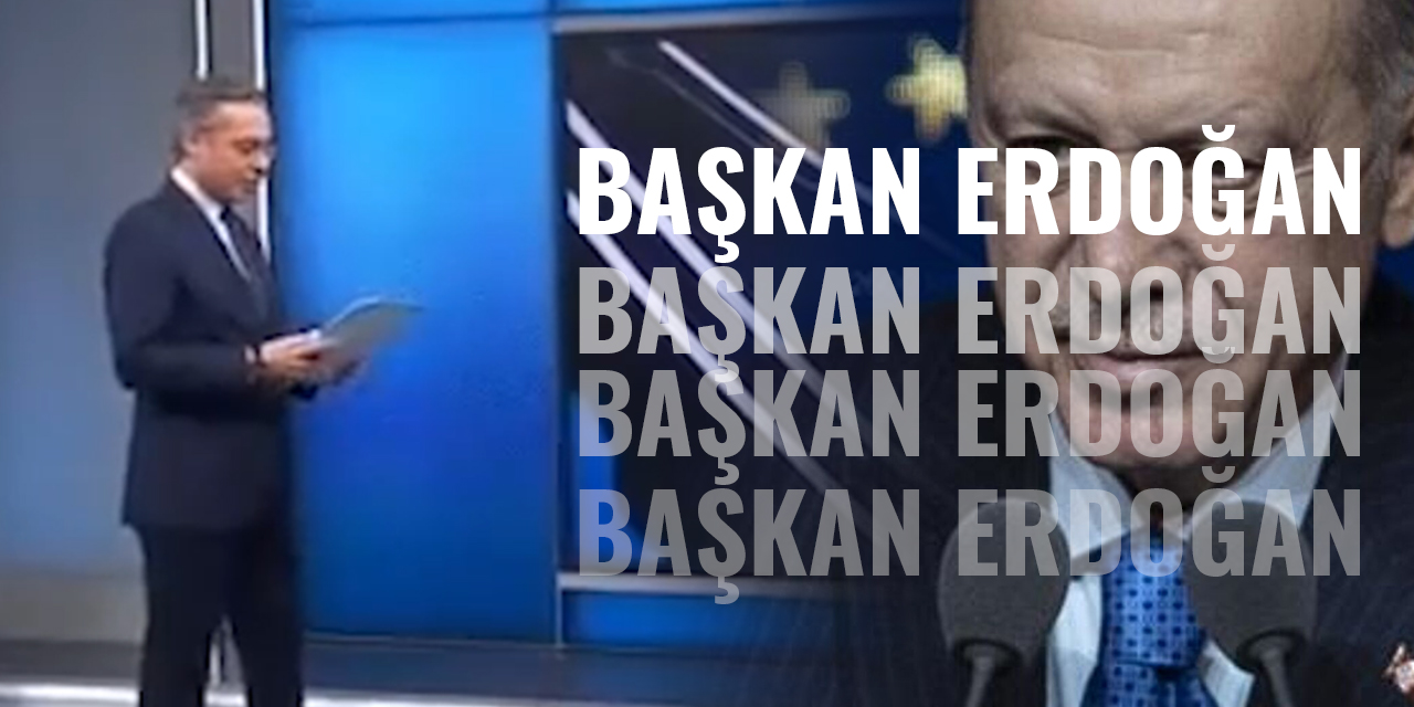 Plak gibi takıldı! 7 saniyede bir "Başkan Erdoğan" dedi