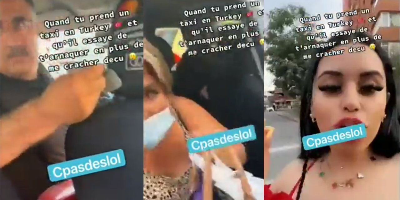 İstanbul'da iğrenç görüntüler! Taksici, turistlerin üstüne tükürerek küfürler savurdu
