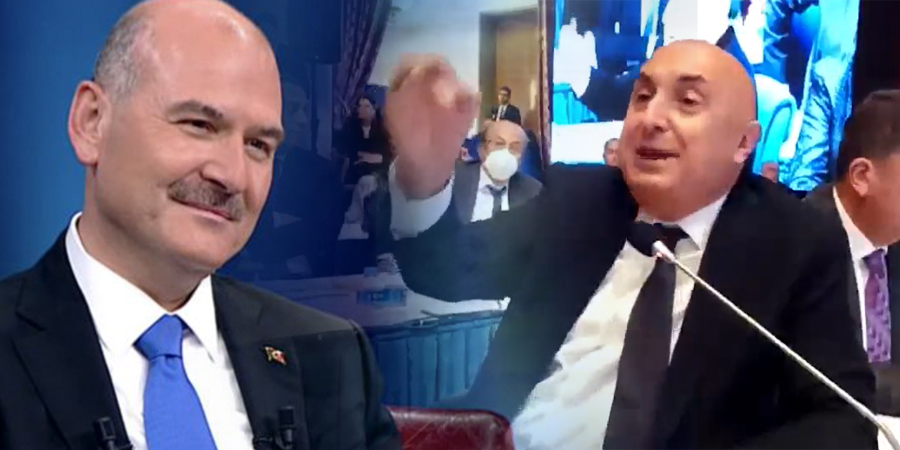 CHP'li Özkoç, Süleyman Soylu'yu küplere bindirdi! O fotoğrafları tek tek gösterdi, Meclis karıştı!