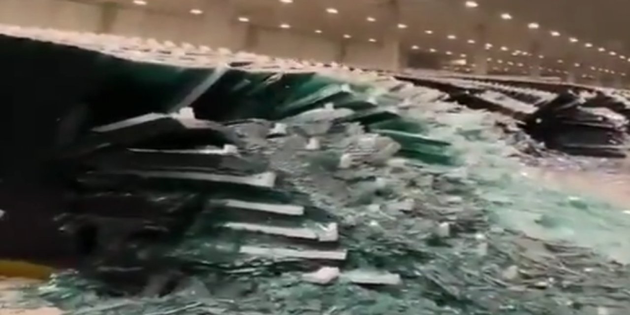 Depremin ardından cam fabrikasının son hali şok etti