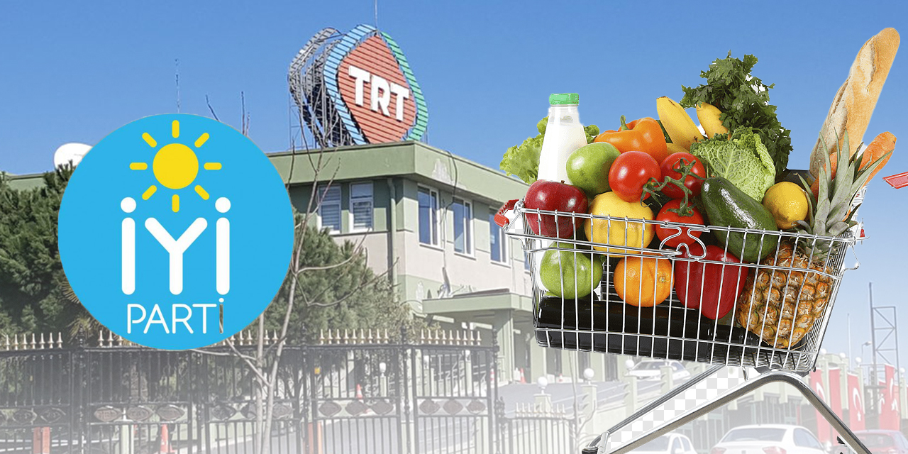İYİ Partililer TRT'yi bastı! Sepetle gittiler...