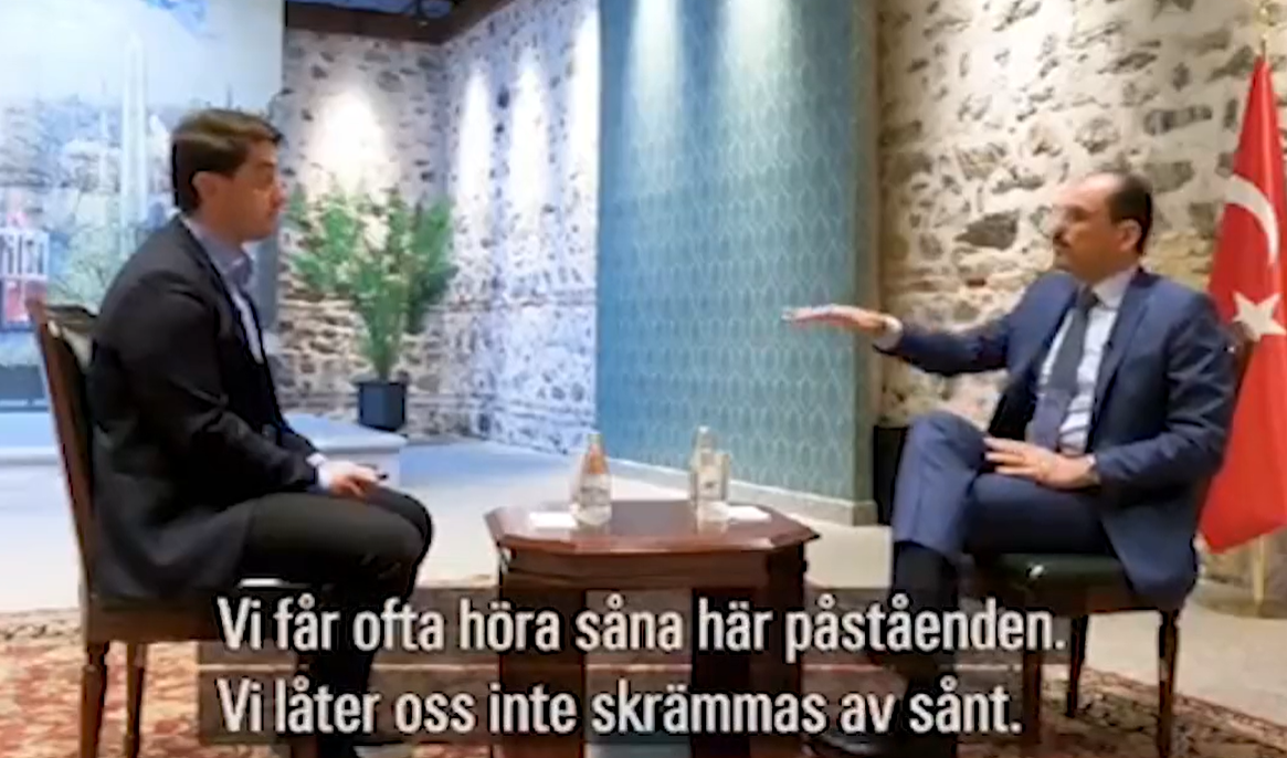 İbrahim Kalın, İsveç kanalındaki gazeteciye sinirlenince...