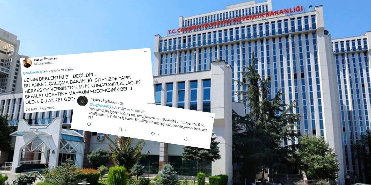 Çalışma Bakanlığı'nın "asgari ücret" anketine tepki yağdı: "Bu anketi kime sordunuz?"